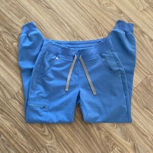 Figs Ceil Blue High Waisted Zamora Jogger Scrub Pants